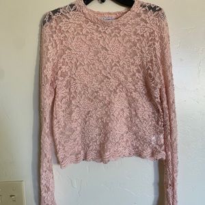 Pink lace shirt